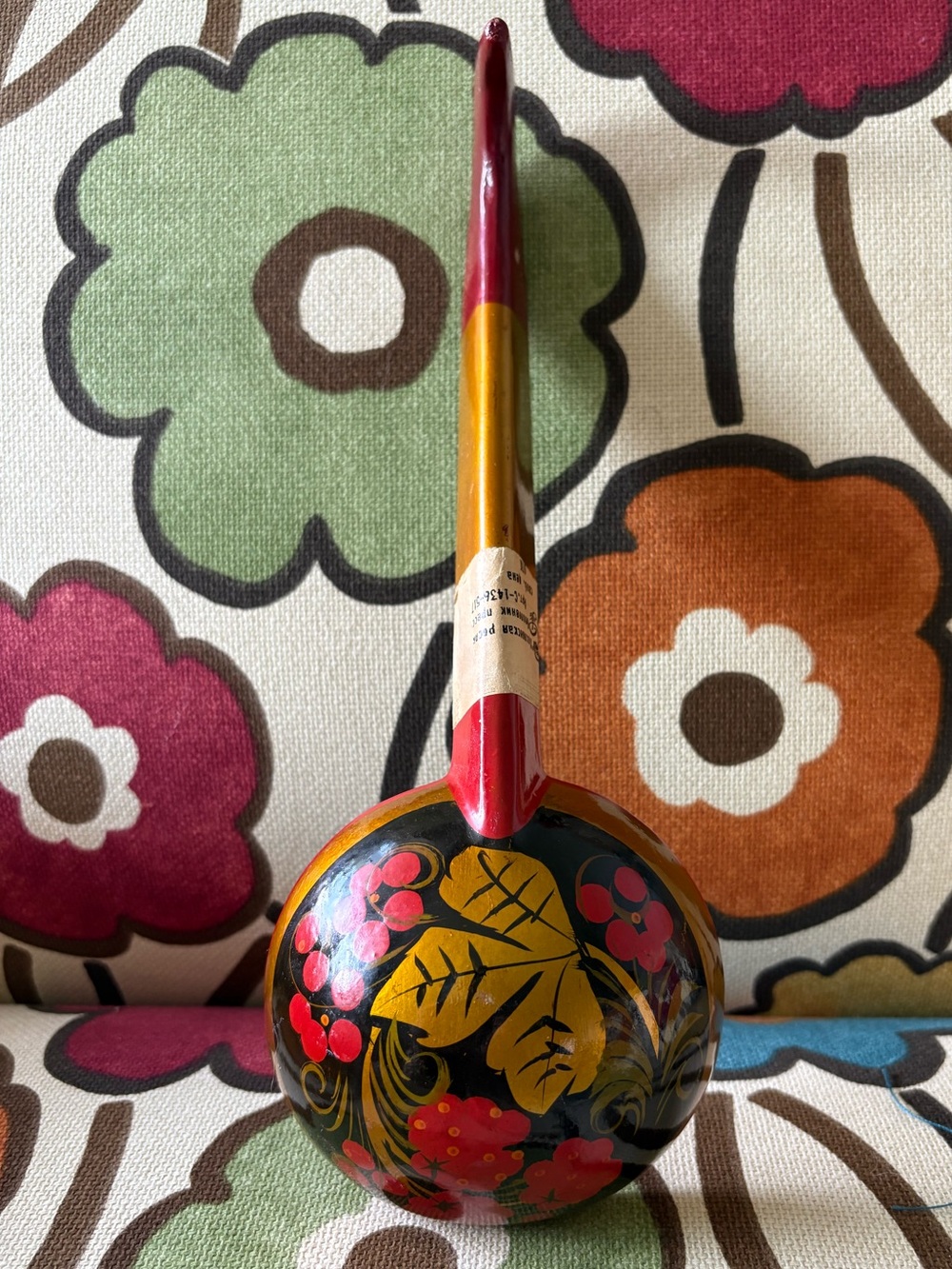 Russian Wooden Lacquered Ladle - Khokhloma Folk Art